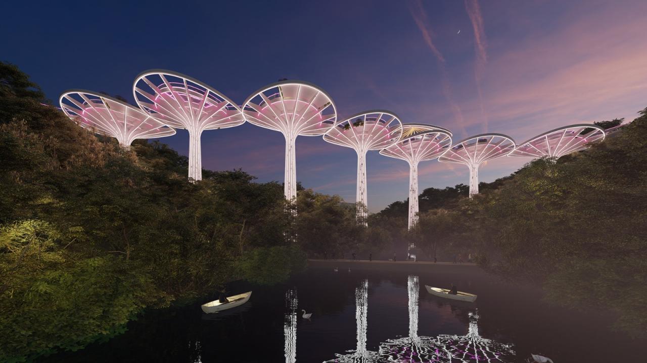 BIM建筑|重庆市北碚区西南大学人行景观桥项目 / 林聪建筑设计工作室