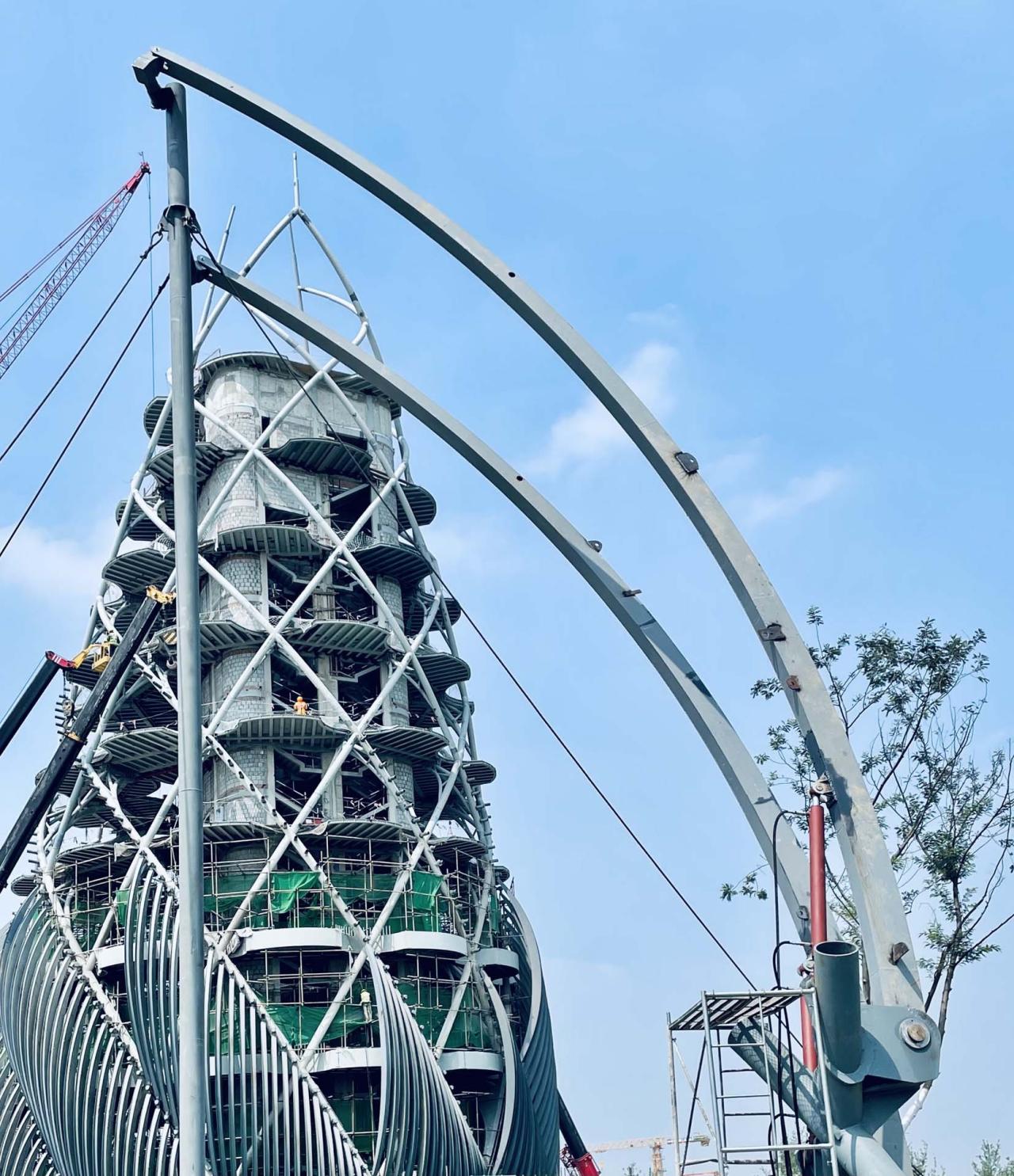 BIM建筑|成都熊猫基地熊猫塔，机械‘竹笋’ / UDG.零号工作室