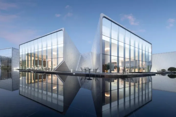 BIM建筑|赣州锦润 ▪ 滨江云宸展示中心 / 成执设计