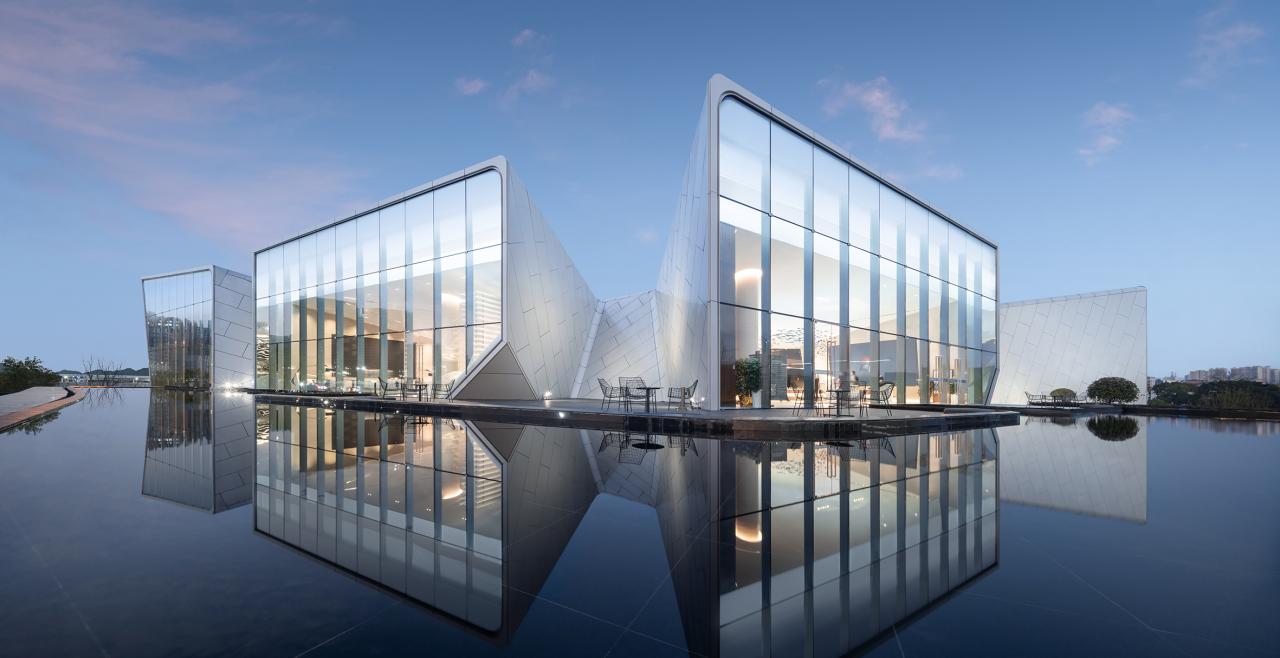 BIM建筑|赣州锦润 ▪ 滨江云宸展示中心 / 成执设计