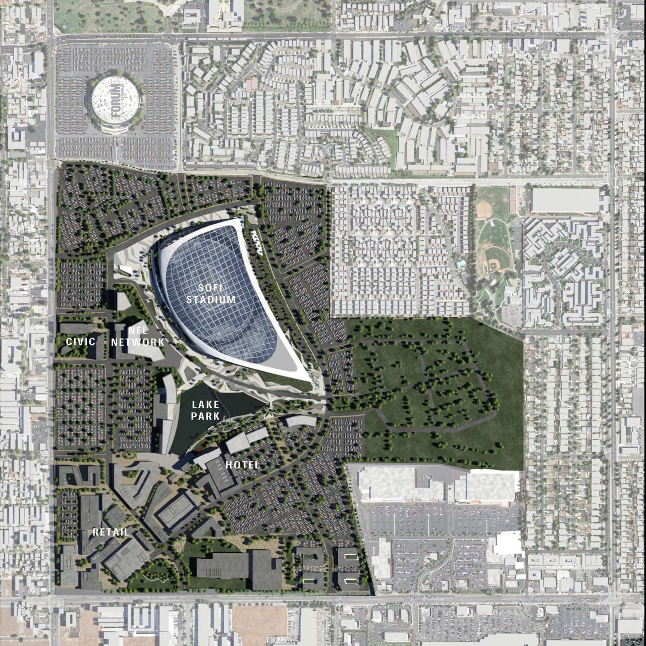 BIM建筑|洛杉矶索菲体育场 / HKS