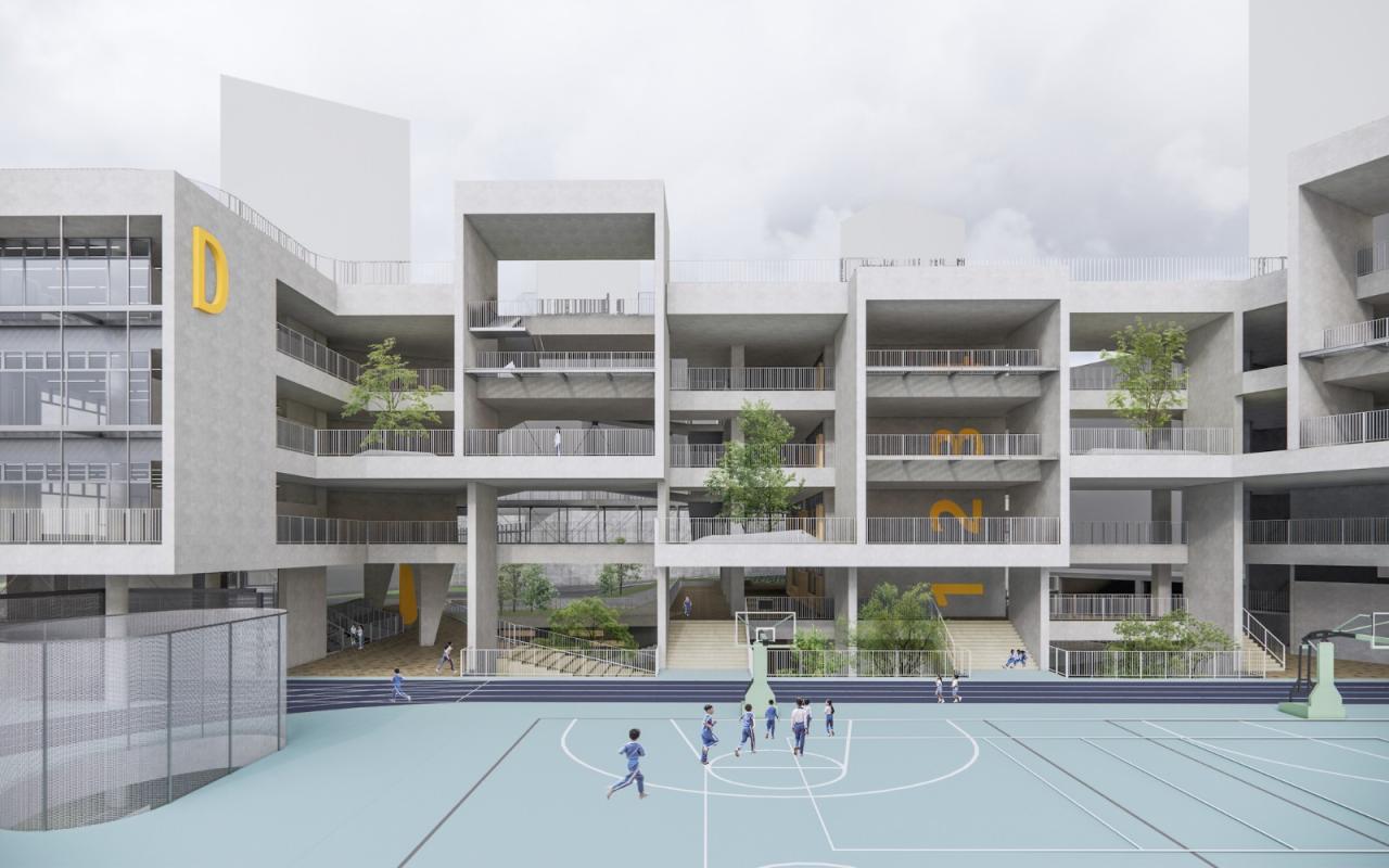 BIM建筑|深圳龙岗下雪村小学 / MAT