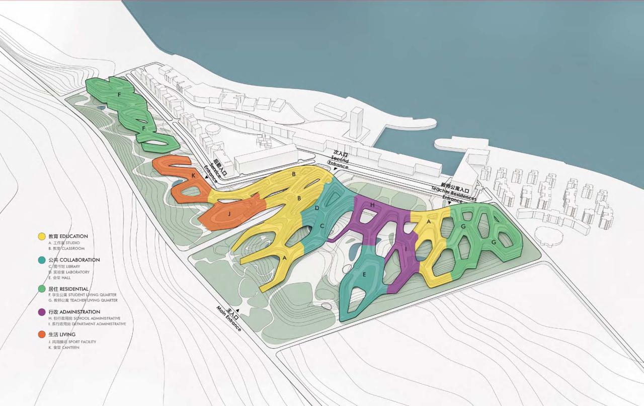 BIM建筑|中央美术学院青岛校区设计方案 / CAA