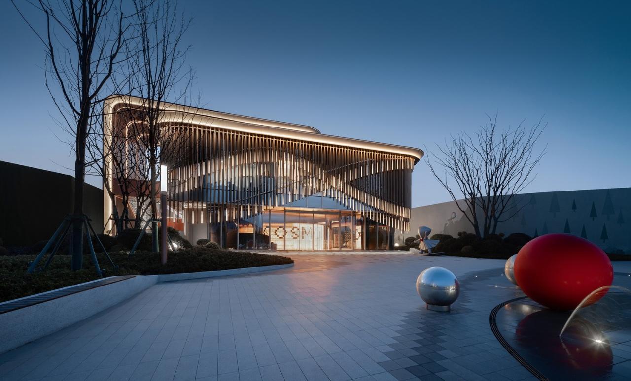 BIM建筑|流动魅力的艺术邂逅 如东金地至尚 ▪ 展示中心 / 成执设计