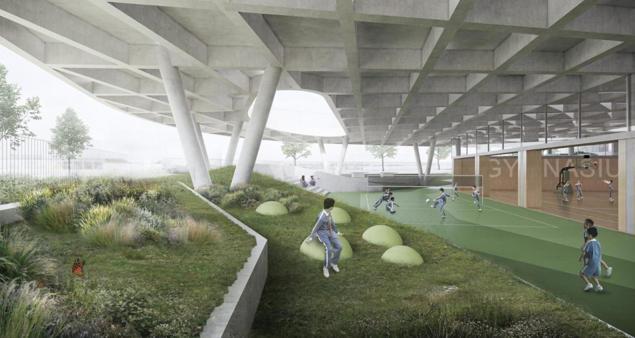 BIM建筑|深圳龙岗下雪村小学 / MAT