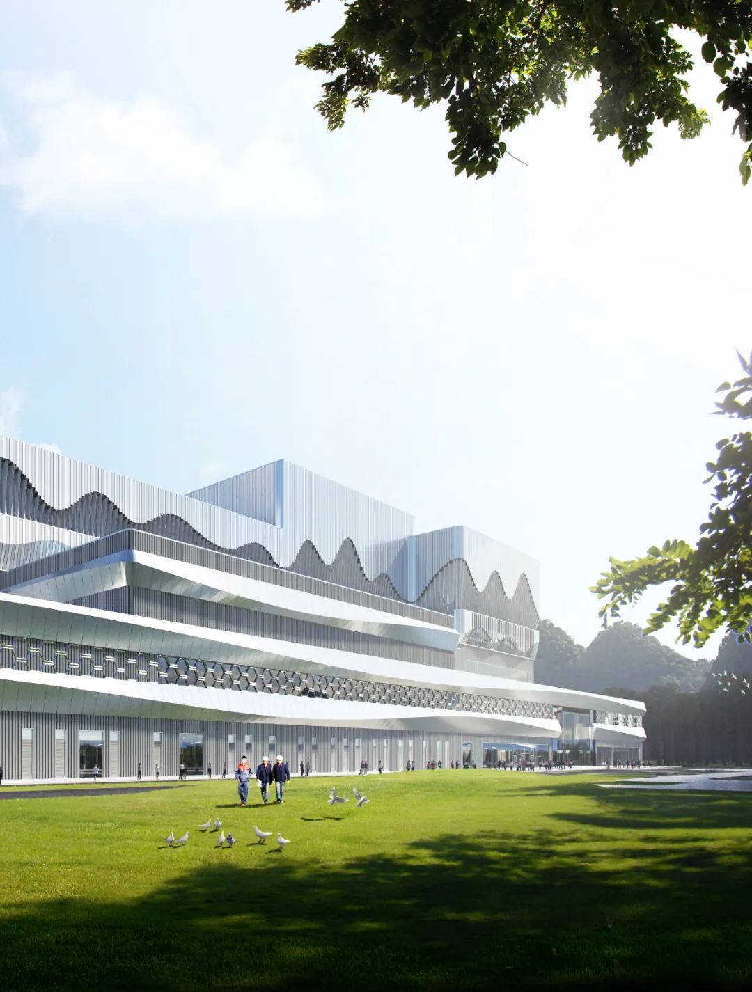 BIM建筑|南宁市双定循环经济产业园生活垃圾焚烧发电厂/ UUA