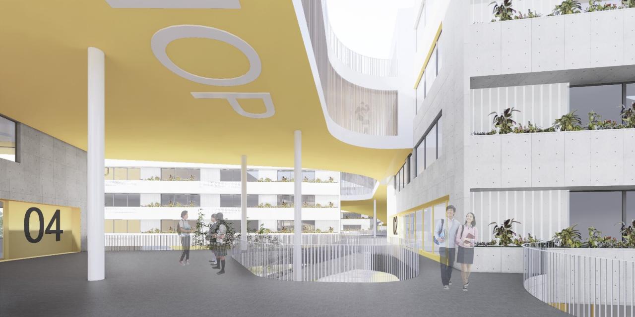 BIM建筑|天府新区海洋路中学 / MAT 超级建筑事务所