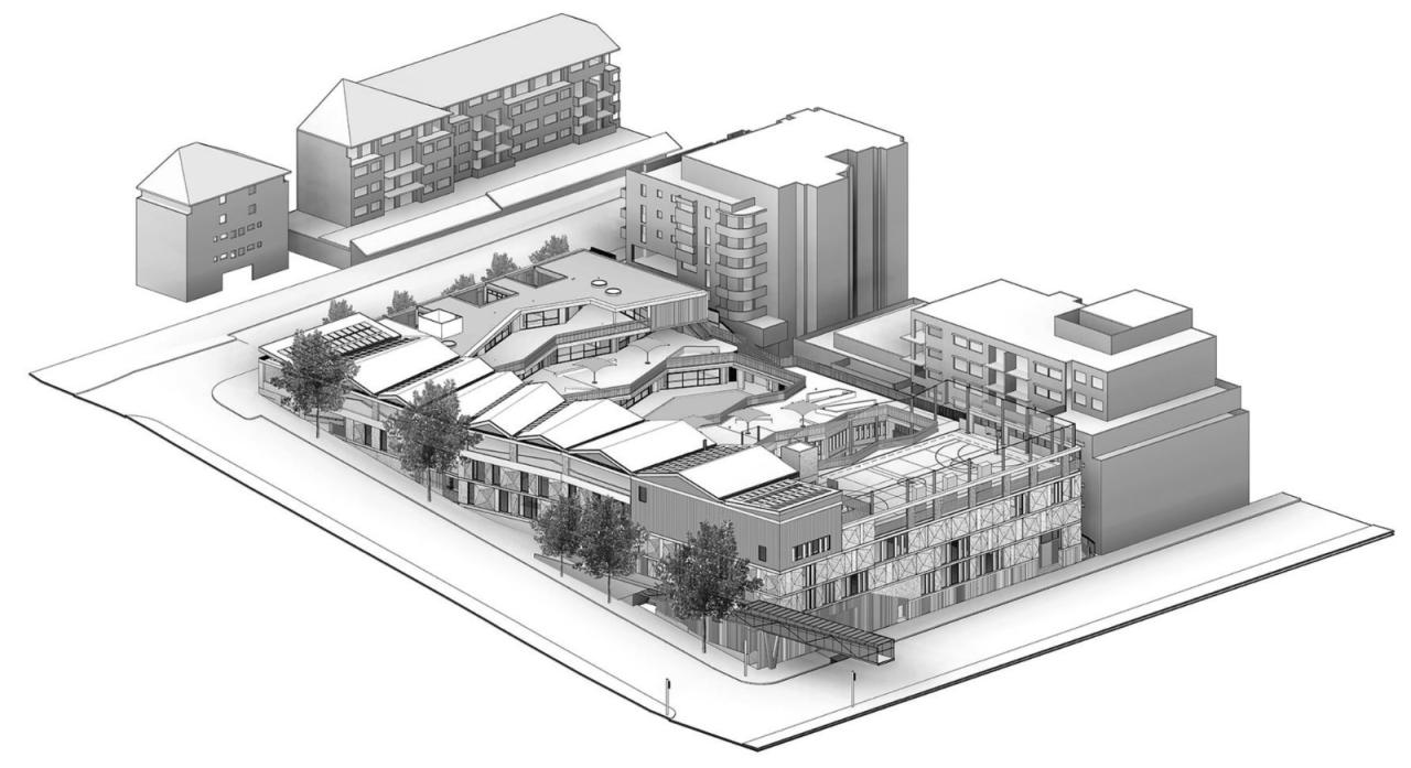 BIM建筑|Ultimo 公立小学/ DesignInc+ Lacoste + Stevenson + bmc2 architectes