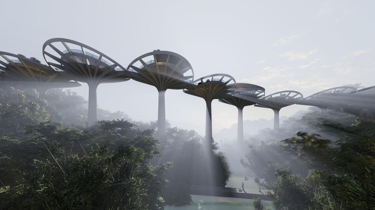 BIM建筑|重庆市北碚区西南大学人行景观桥项目 / 林聪建筑设计工作室