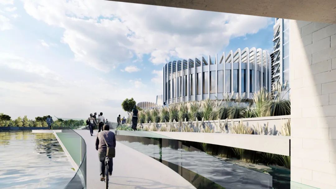 BIM建筑|兰花阁 ：‘城市山谷’中的滨河商街 / UUA