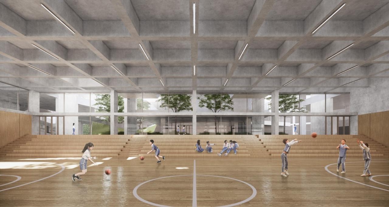 BIM建筑|深圳龙岗下雪村小学 / MAT