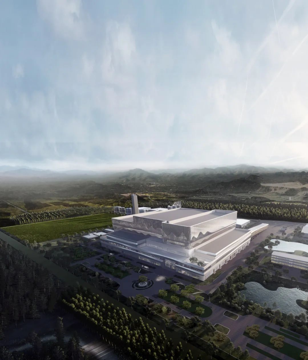 BIM建筑|南宁市双定循环经济产业园生活垃圾焚烧发电厂/ UUA