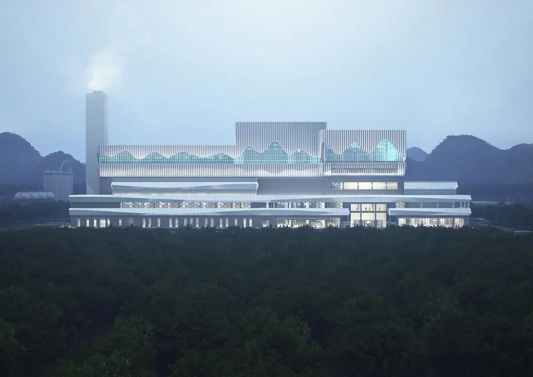 BIM建筑|南宁市双定循环经济产业园生活垃圾焚烧发电厂/ UUA