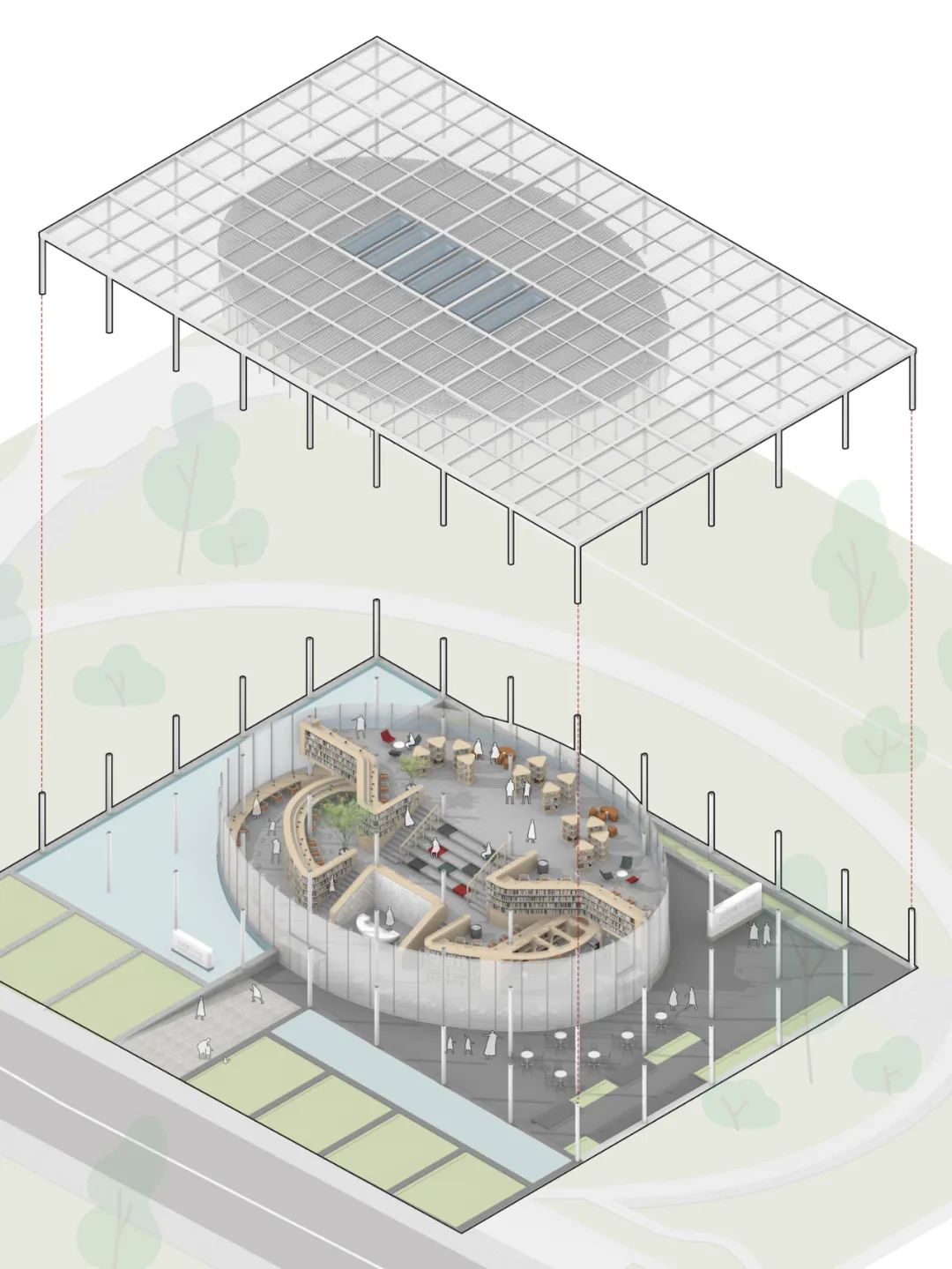 BIM建筑|云幔书屋 ：内外无界的极致透明 / UUA