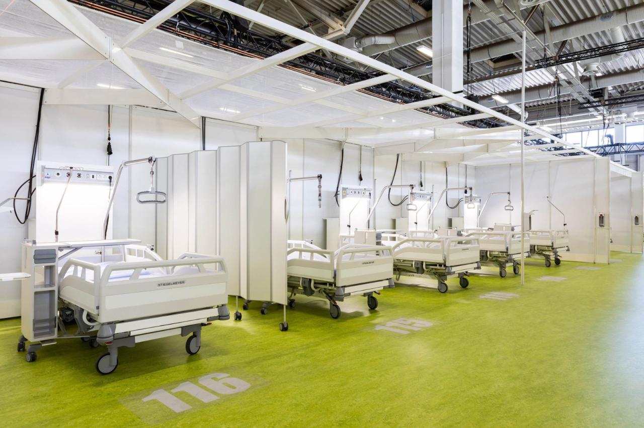 BIM建筑|柏林新型冠状病毒治疗中心，展览中心变方舱医院 / Heinle, Wischer und Partner