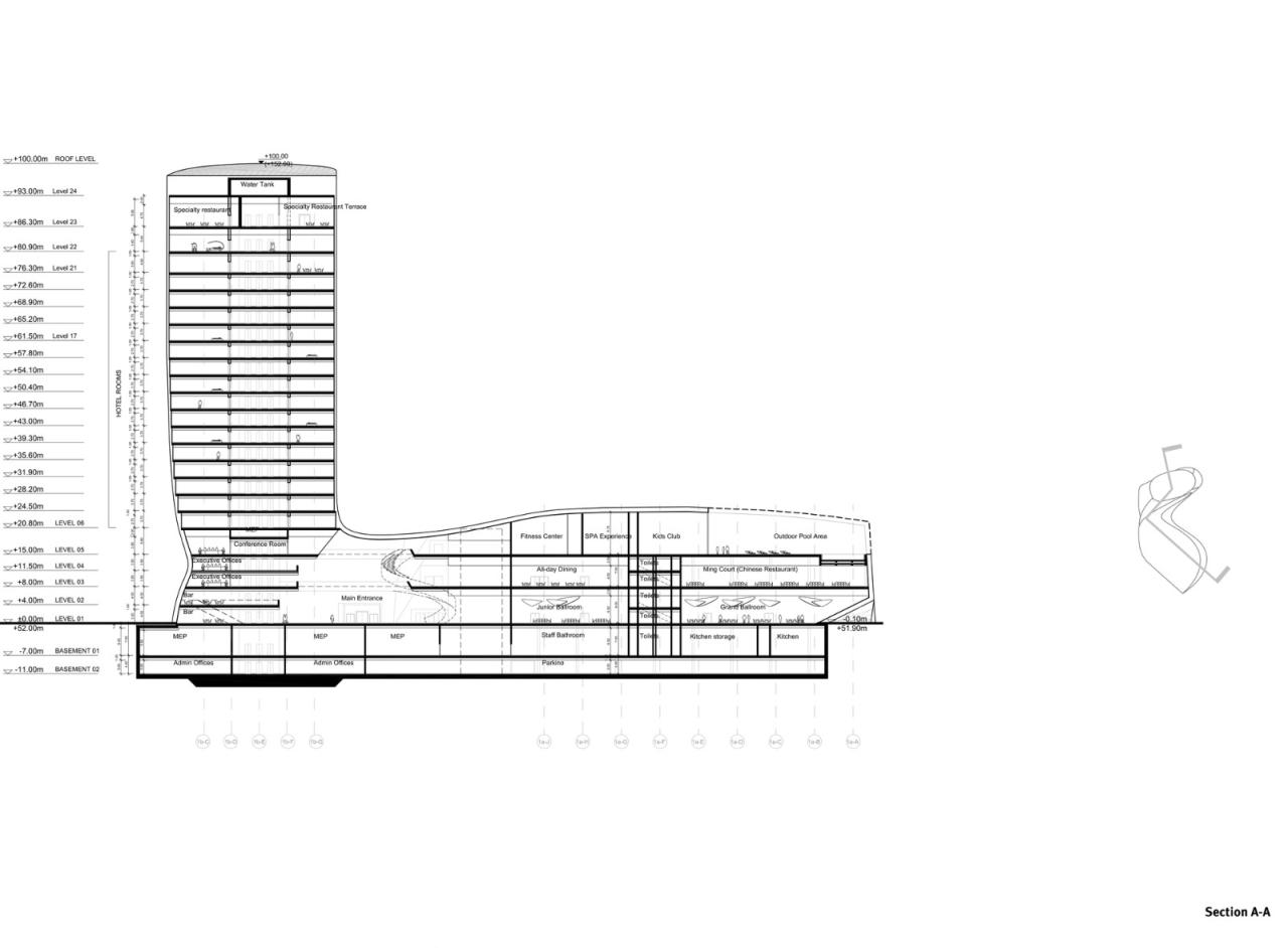 BIM建筑|长沙大王山朗豪酒店 / 蓝天组
