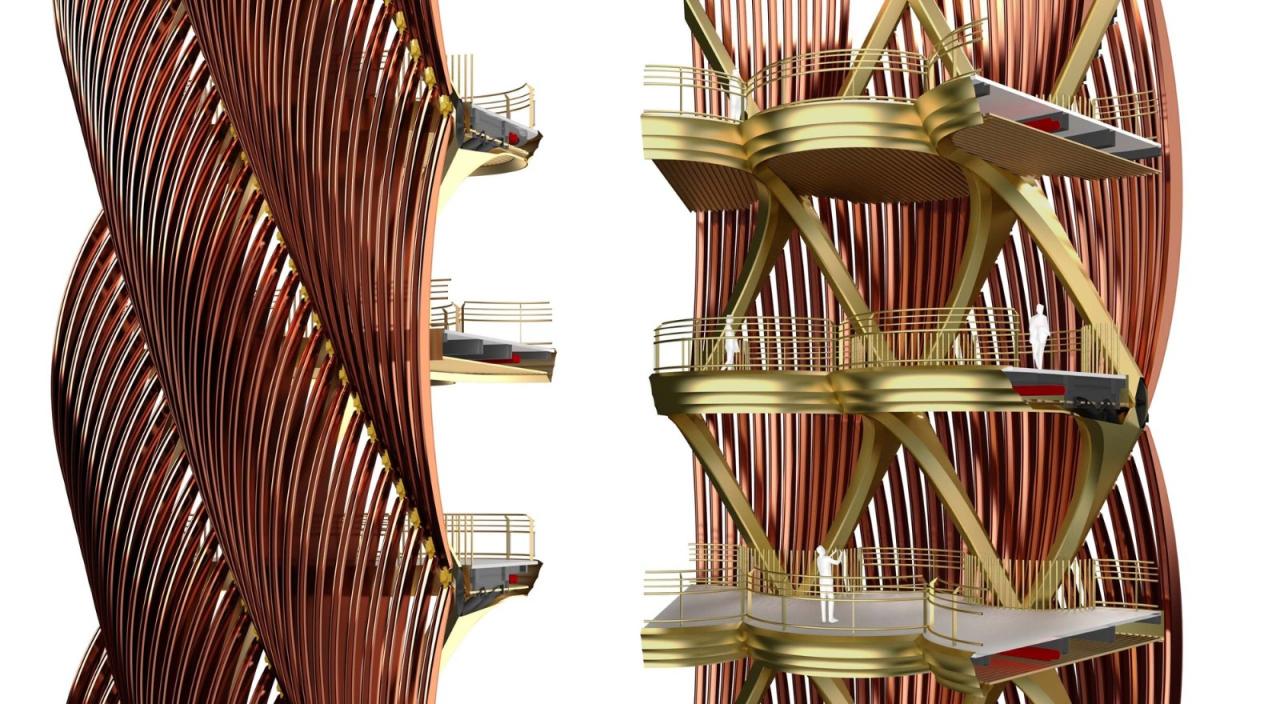 BIM建筑|成都熊猫基地熊猫塔，机械‘竹笋’ / UDG.零号工作室