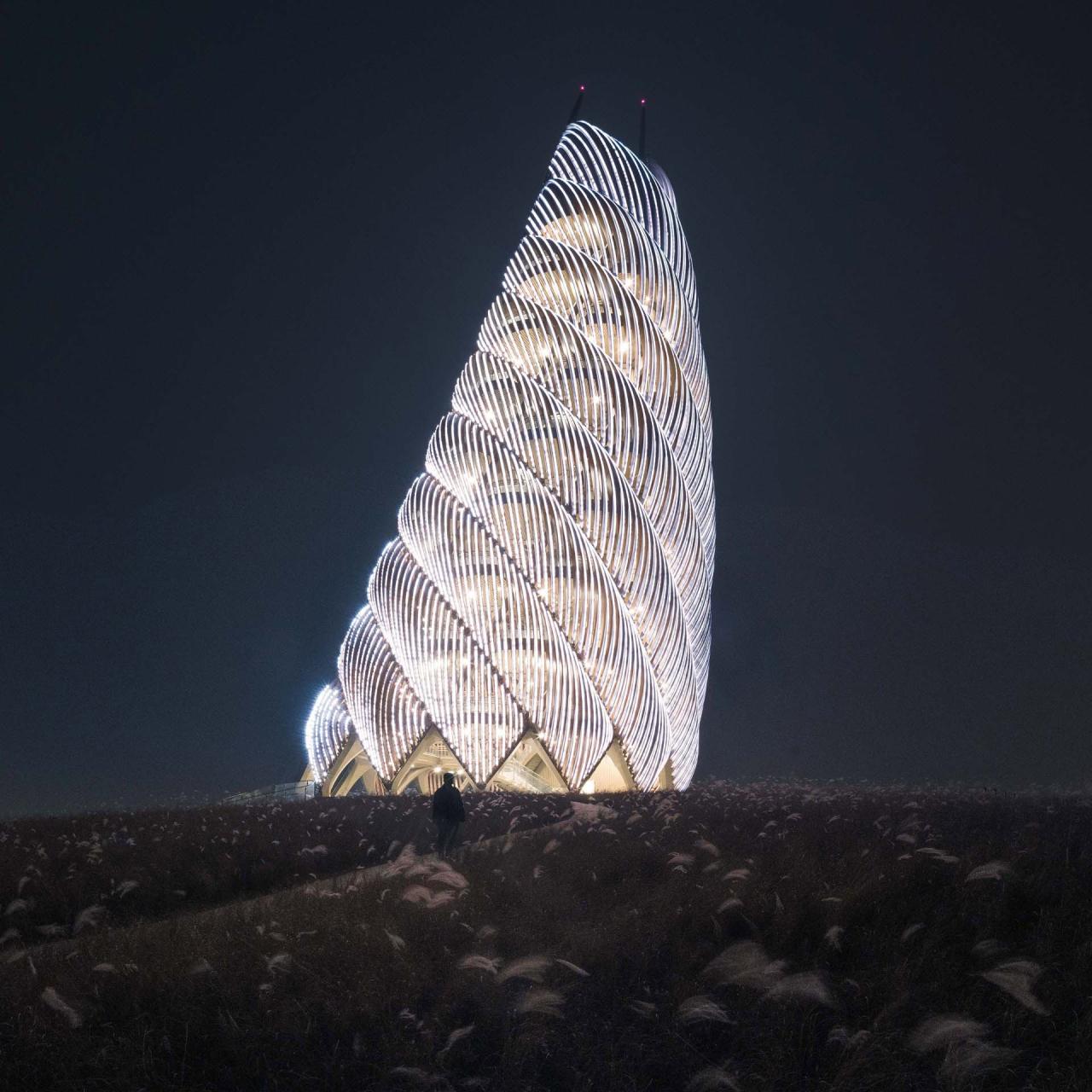 BIM建筑|成都熊猫基地熊猫塔，机械‘竹笋’ / UDG.零号工作室