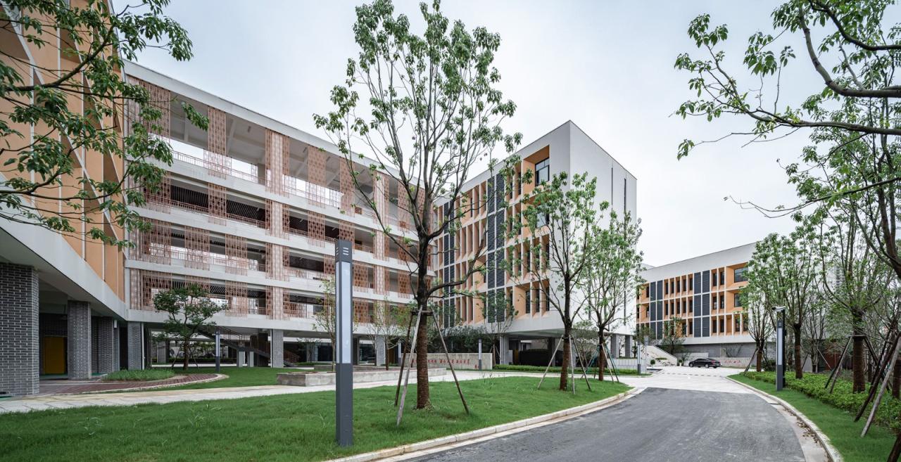 BIM建筑|开放式教育园林——宁波万科潘火实验中学 / UA尤安设计