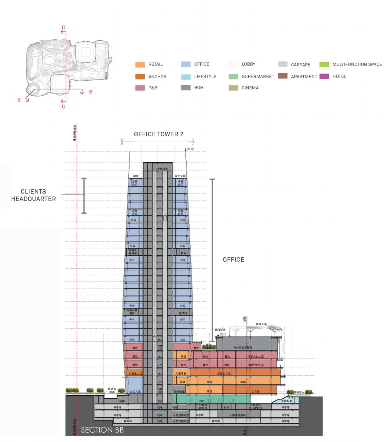 BIM建筑|西安南飞鸿乐荟中心，城市生态商业体 / Aedas