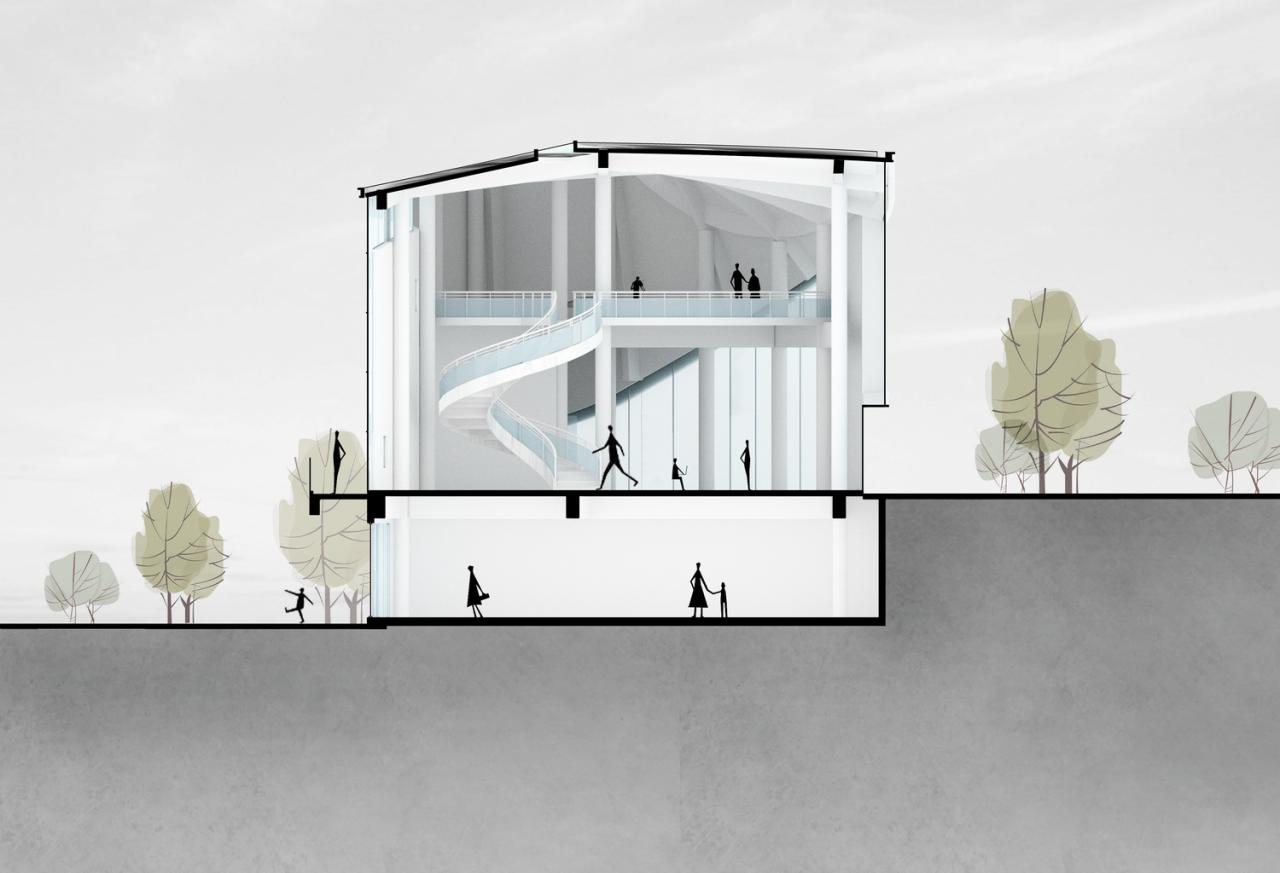 BIM建筑|丝带萦绕于山林间的遐想-昆明华侨城 ▪ 滇中乐活城社区中心 / 成执设计