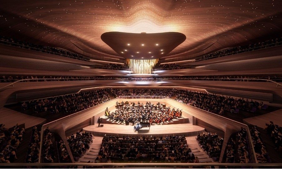 BIM建筑|从广场走上屋面-布拉格伏尔塔瓦爱乐音乐厅 / BIG