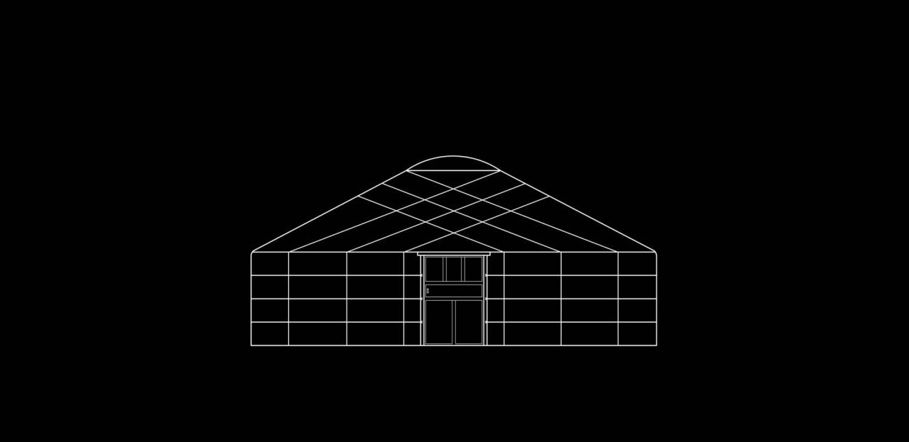BIM建筑|几何蒙古包 / 阁尔工作室