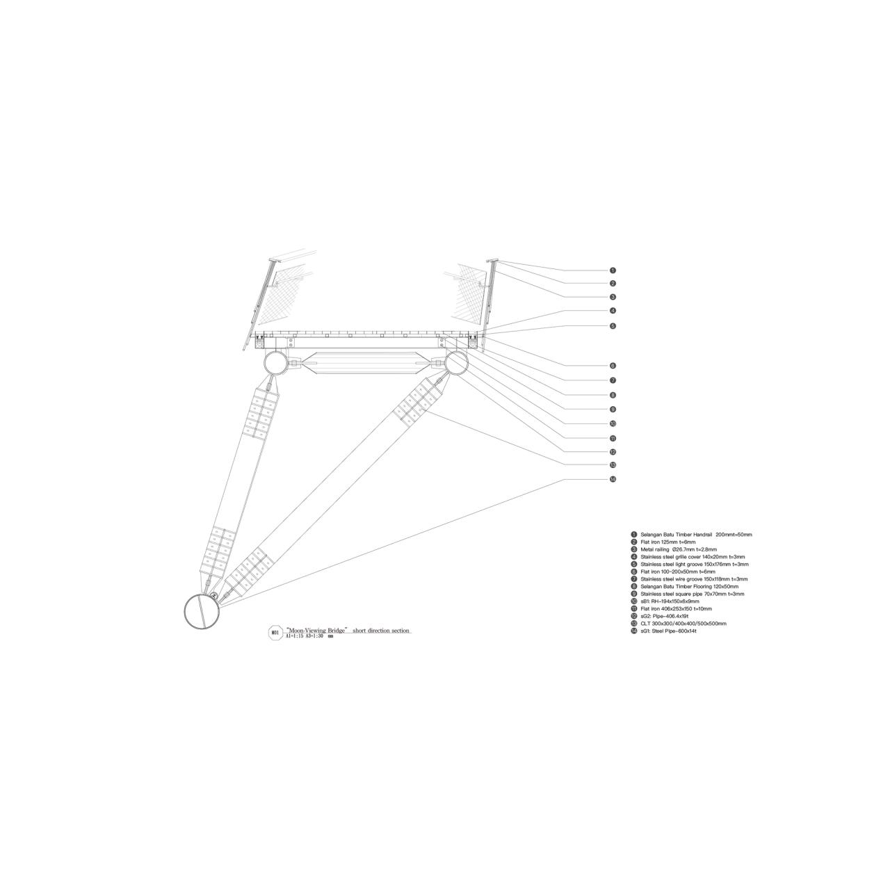 BIM建筑|月见桥 / HWCA Huai-Wen Chang Architect