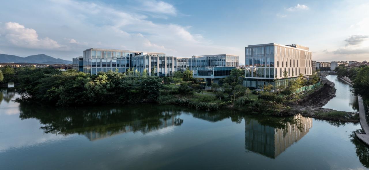 BIM建筑|杭州恩宝办公园区：秩序与自由 / gad