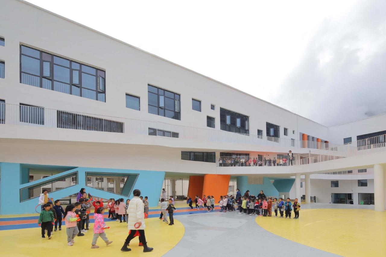 BIM建筑|九寨沟县启航幼儿园 / 东意建筑