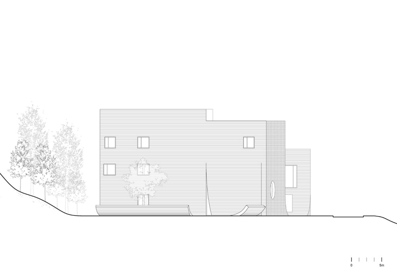 BIM建筑|流水墙体，泰瑞咖啡馆 / NAMELESS Architecture