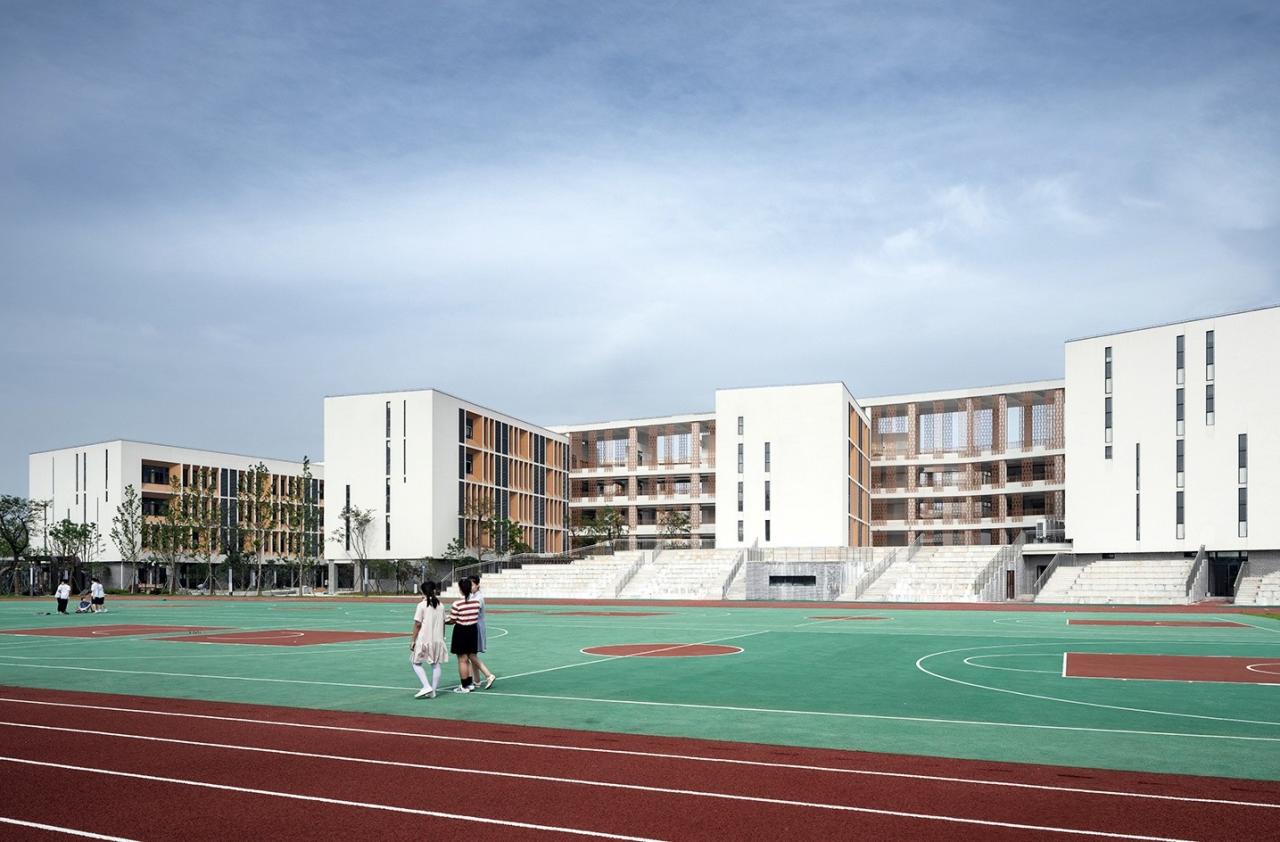 BIM建筑|开放式教育园林——宁波万科潘火实验中学 / UA尤安设计