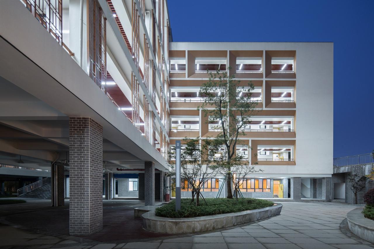 BIM建筑|开放式教育园林——宁波万科潘火实验中学 / UA尤安设计