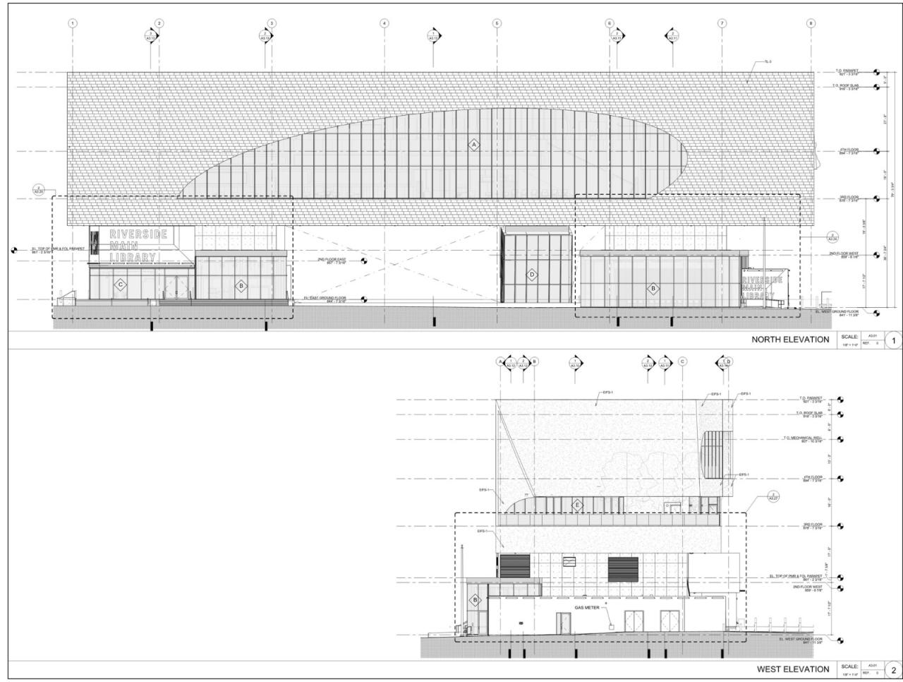 BIM建筑|Riverside 市立图书馆 / Johnson Favaro