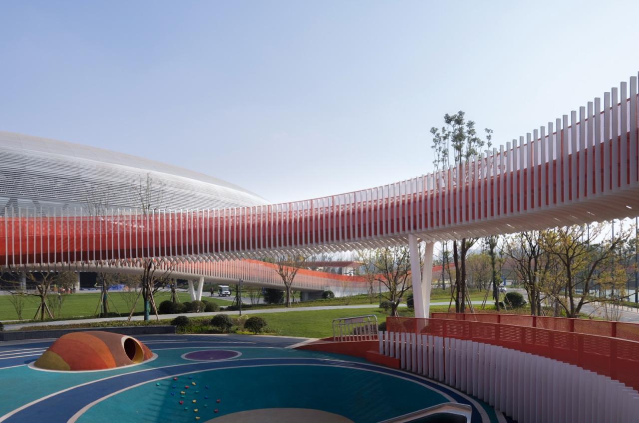 BIM建筑|成都大运会东安湖场馆景观连廊 / 四周建筑