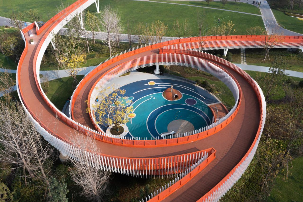 BIM建筑|成都大运会东安湖场馆景观连廊 / 四周建筑