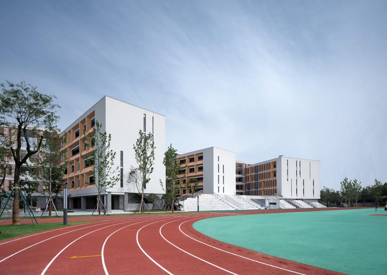 BIM建筑|开放式教育园林——宁波万科潘火实验中学 / UA尤安设计