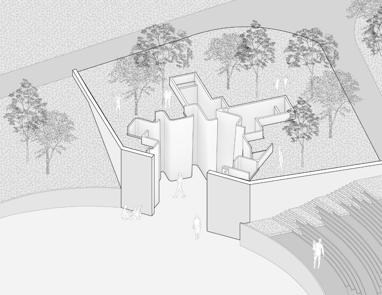 BIM建筑|阿朵小镇公共卫生间 / 栖城设计