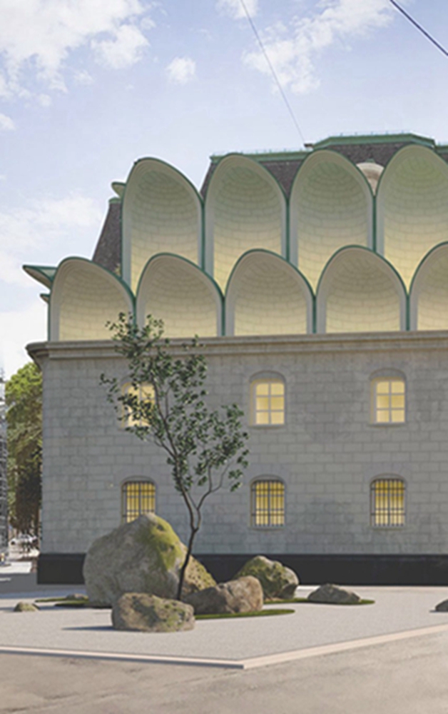 BIM建筑|马尔卡工作室设计法国驻维也纳大使馆顶部