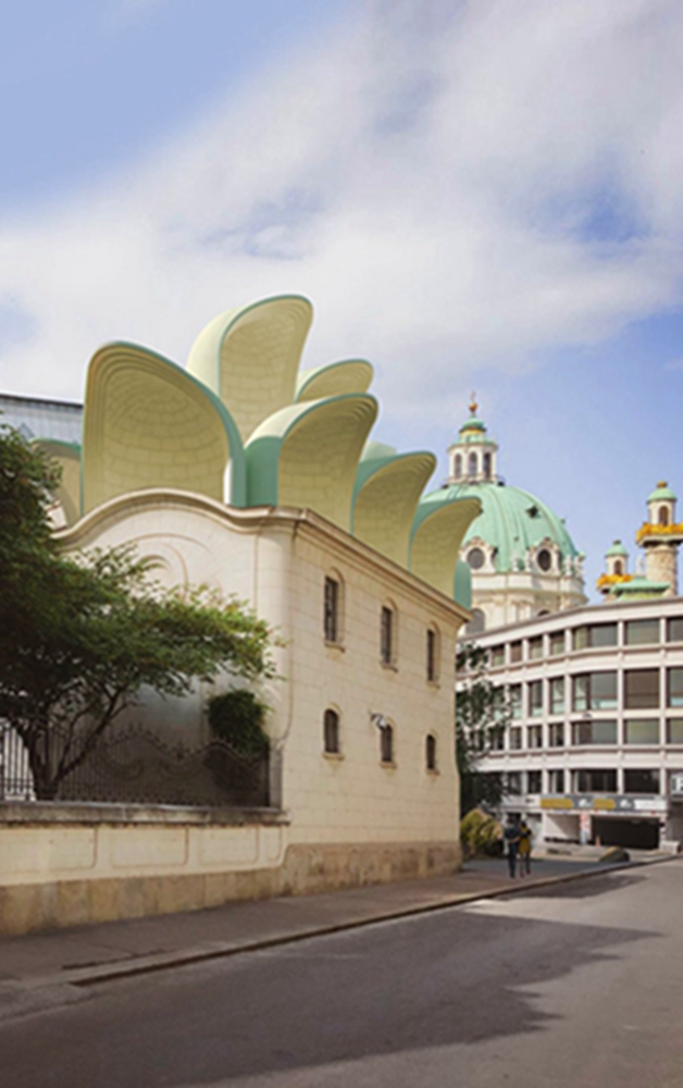 BIM建筑|马尔卡工作室设计法国驻维也纳大使馆顶部