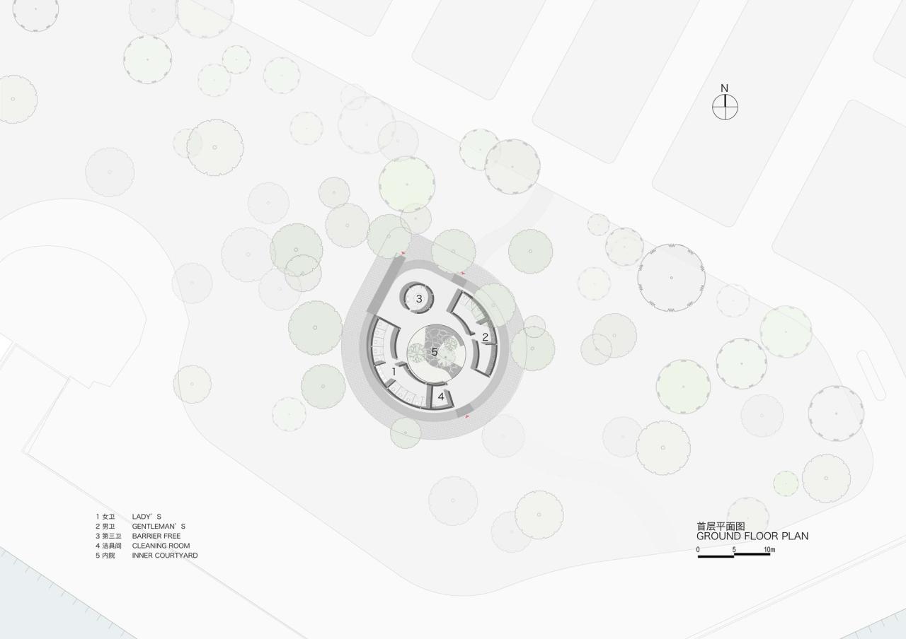 BIM建筑|梁子湖长岭渡口景观公厕 / 原榀建筑