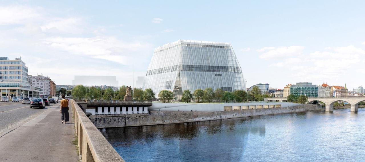 BIM建筑|从广场走上屋面-布拉格伏尔塔瓦爱乐音乐厅 / BIG