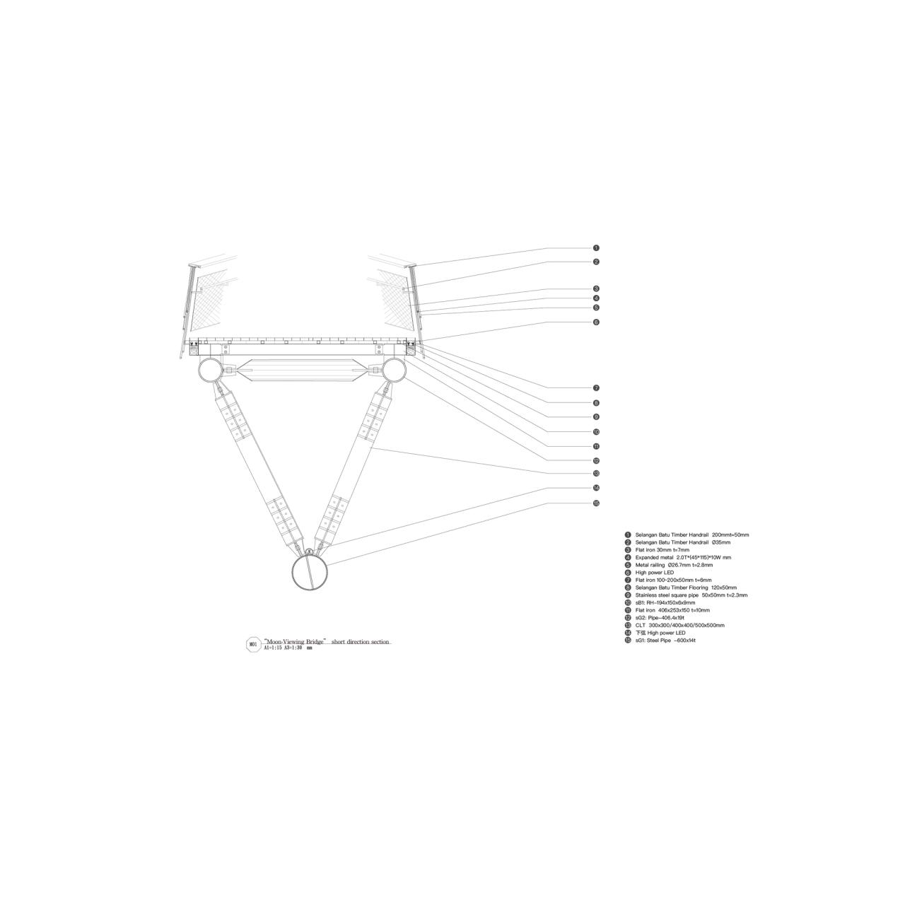 BIM建筑|月见桥 / HWCA Huai-Wen Chang Architect