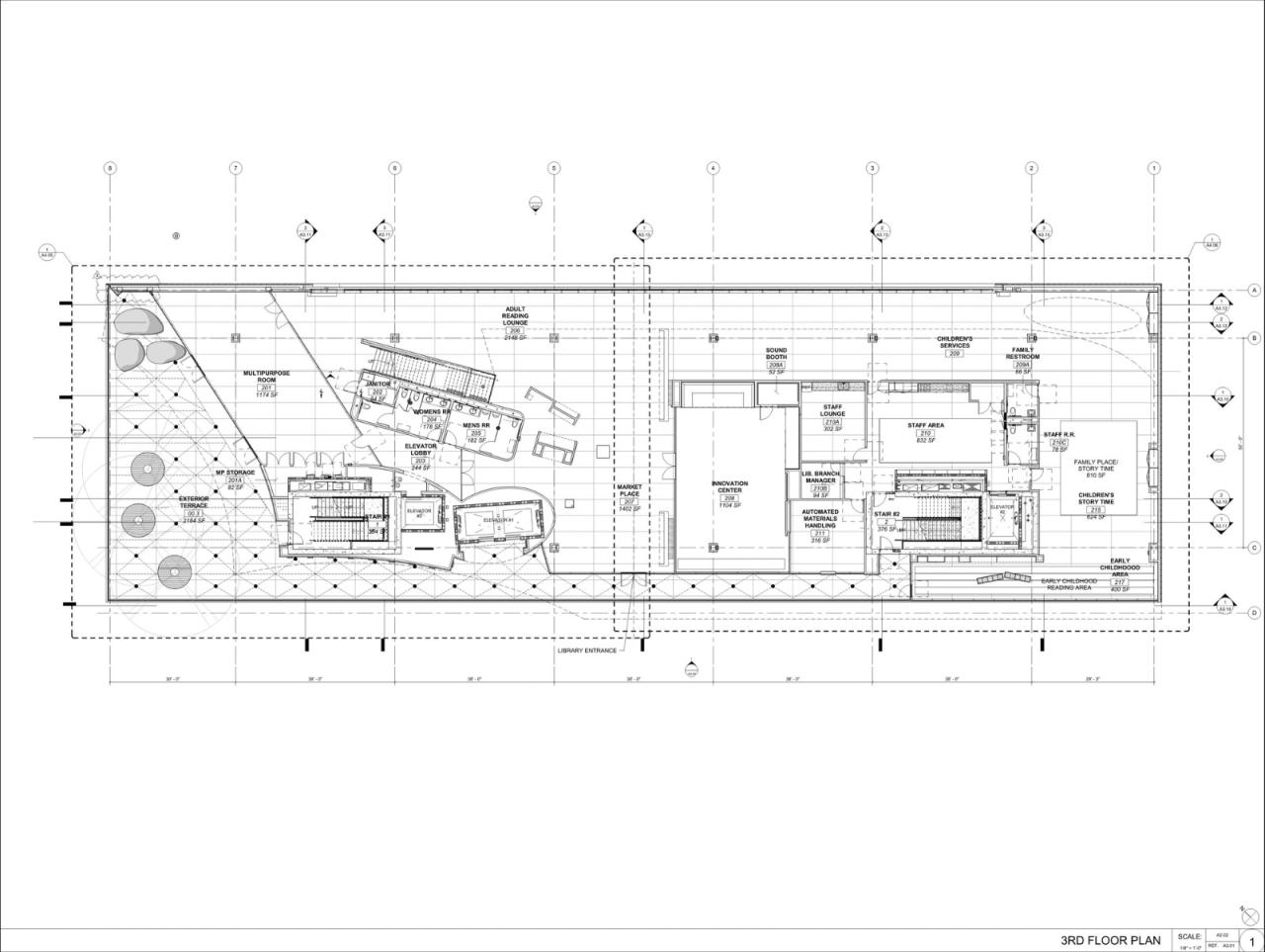 BIM建筑|Riverside 市立图书馆 / Johnson Favaro