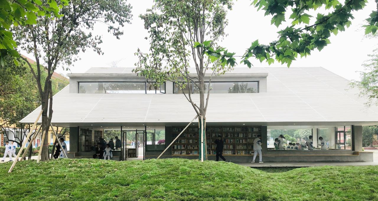 BIM建筑|西安高新第六高级中学图书馆 / 垣建筑·西安建筑科技大学建筑学院