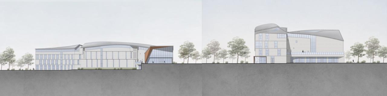 BIM建筑|丝带萦绕于山林间的遐想-昆明华侨城 ▪ 滇中乐活城社区中心 / 成执设计