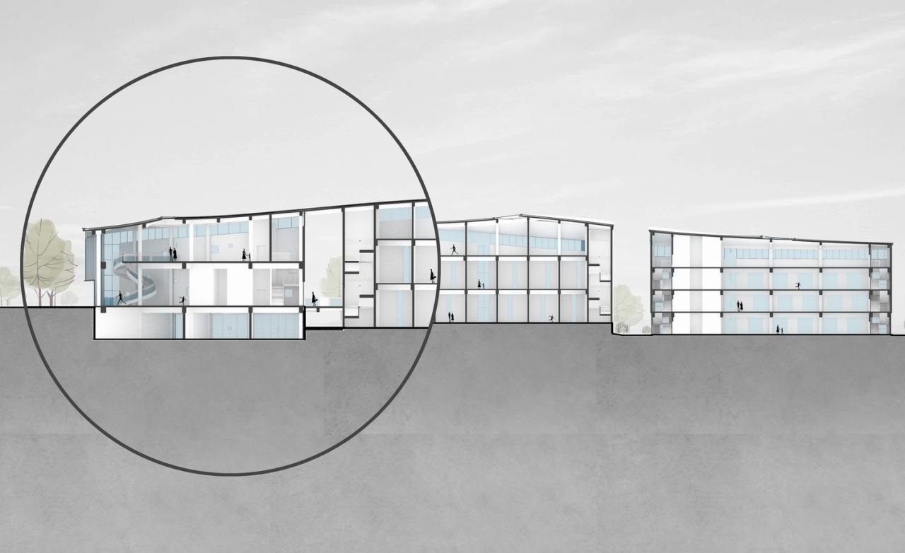 BIM建筑|丝带萦绕于山林间的遐想-昆明华侨城 ▪ 滇中乐活城社区中心 / 成执设计