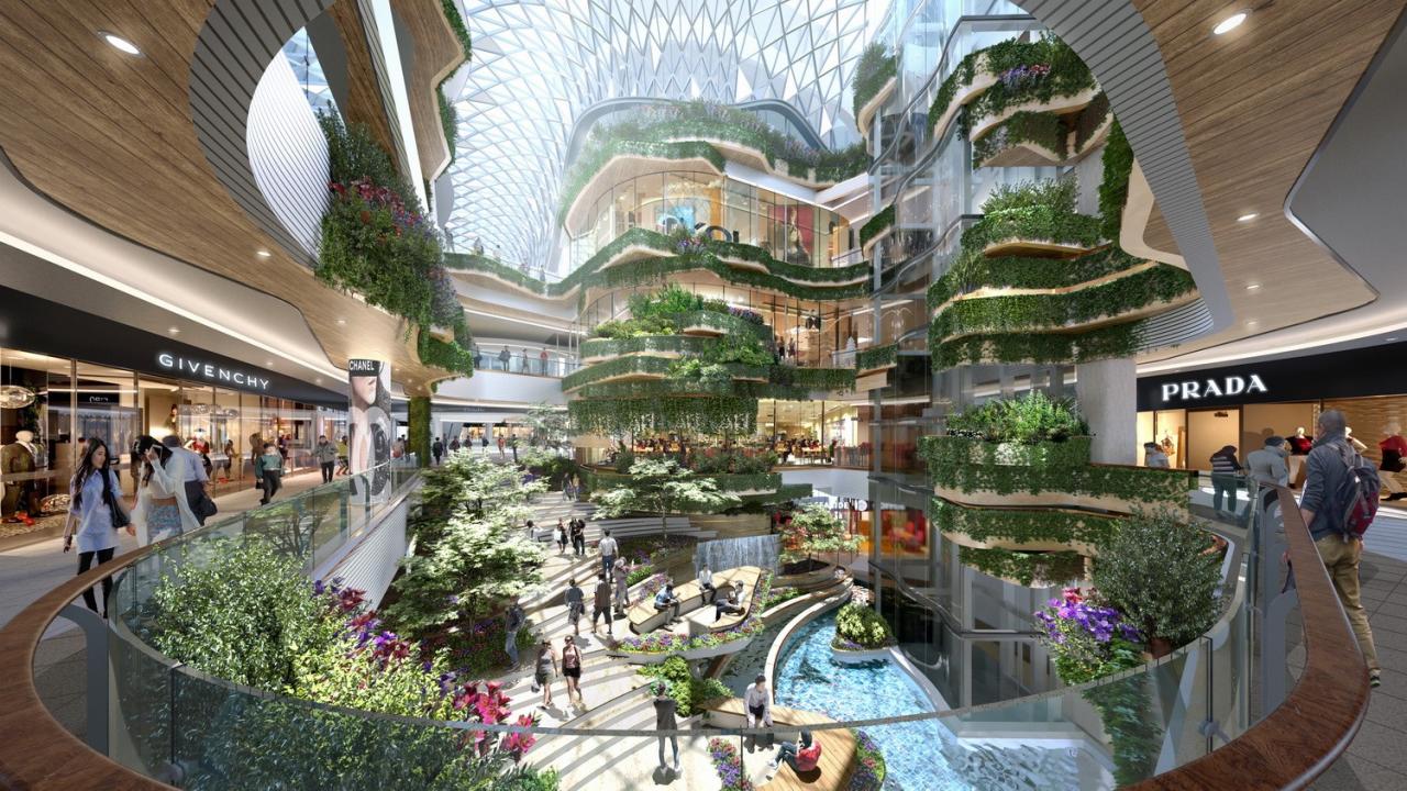 BIM建筑|西安南飞鸿乐荟中心，城市生态商业体 / Aedas