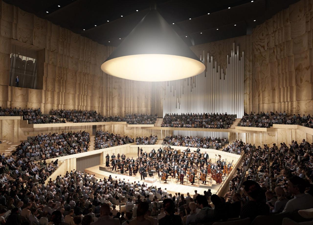 BIM建筑|从广场走上屋面-布拉格伏尔塔瓦爱乐音乐厅 / BIG