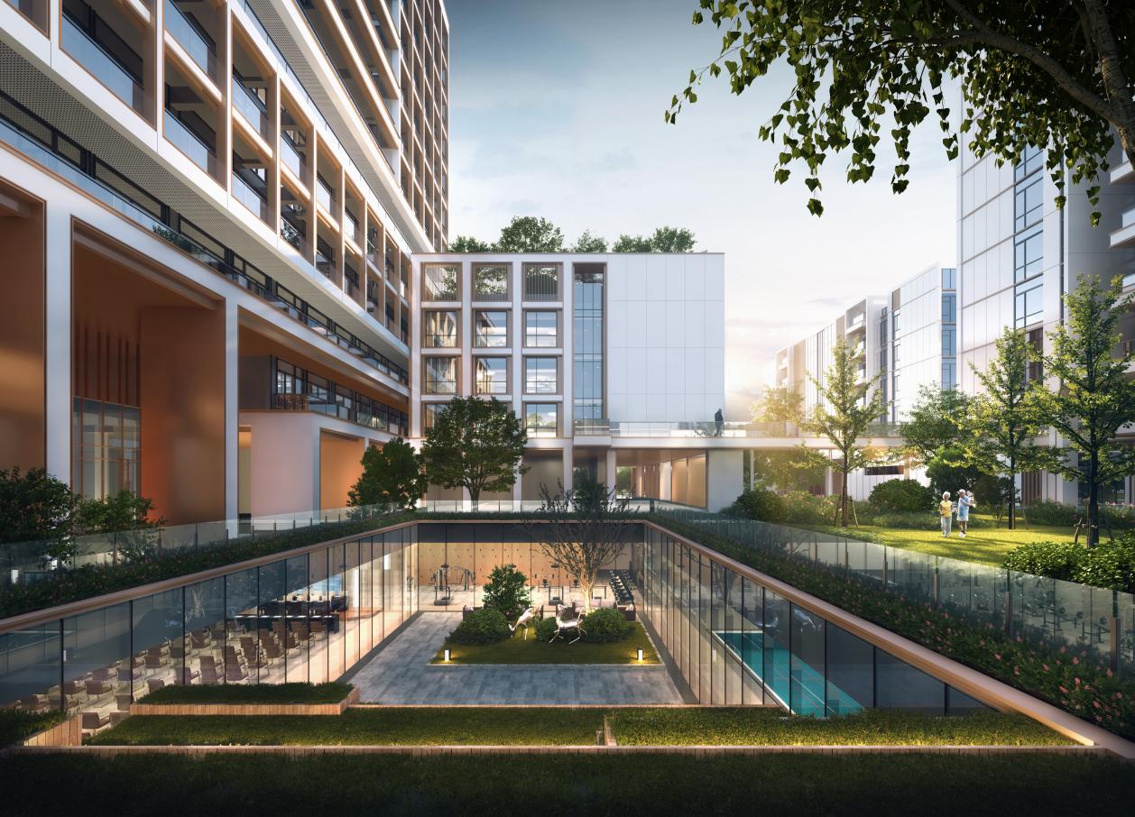 BIM建筑|理想社区：城市型康养， 国华人寿首家国际康养中心 / 栖城设计